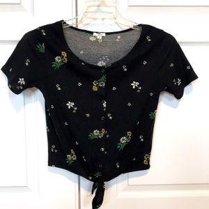 Black Floral Top